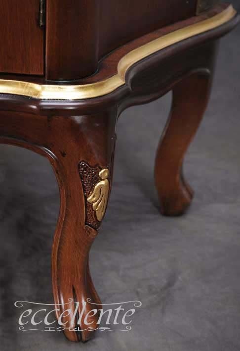 TV-BR6113NG イタリア製 3ドアサイドボード St.ボルボネーゼ 象嵌/ウォールナット+ゴールドリーフ 3 door sideboard St. Borbonese with inlay/Walnut color with gold leaf