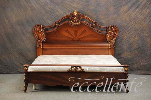 イタリア製 クイーンベッド Barocco(マットレス付き)｜PI-287SBAR
