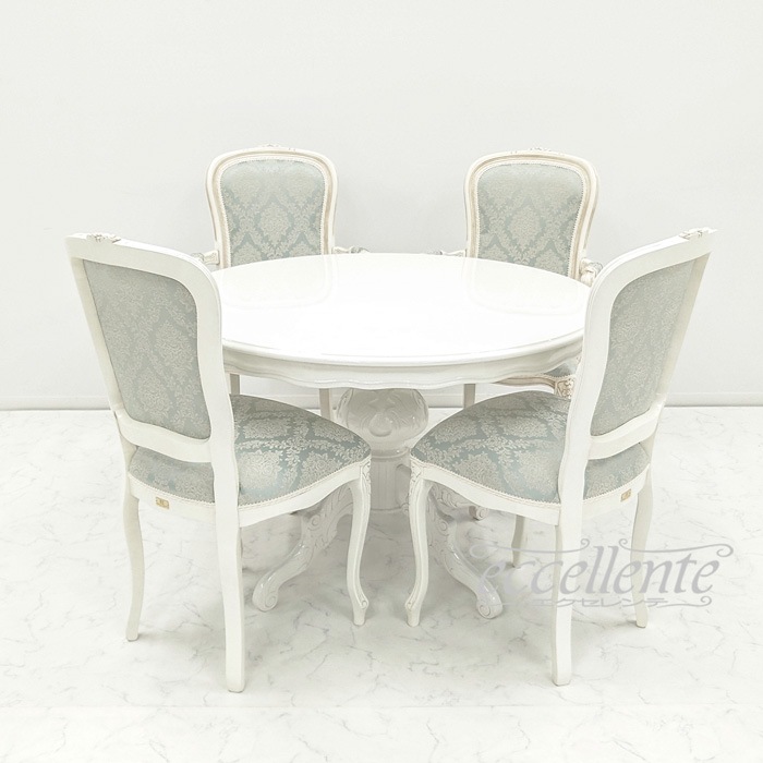 MS-9040LW イタリア製ラウンドテーブル 110 アイボリー Round Table