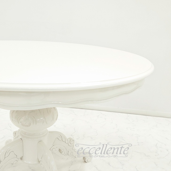 イタリア製ラウンドテーブル 110 アイボリー    Round Table 110 Ivory｜MS-9040LW