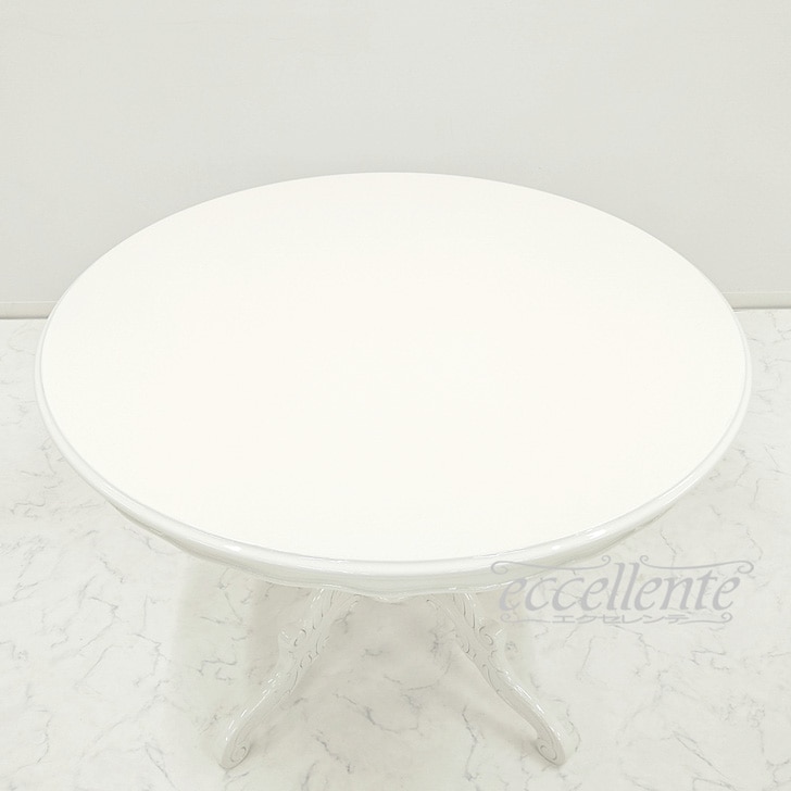 イタリア製ラウンドテーブル 110 アイボリー    Round Table 110 Ivory｜MS-9040LW