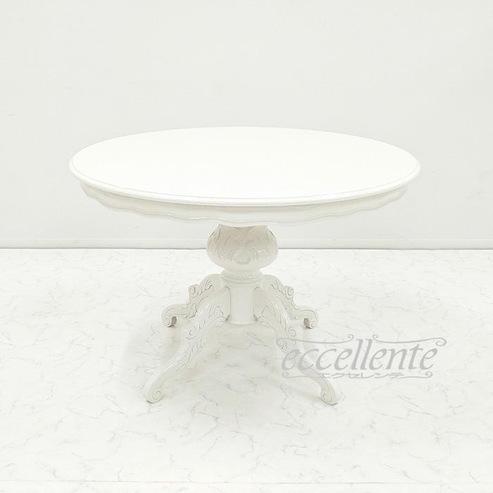 イタリア製ラウンドテーブル 110 アイボリー    Round Table 110 Ivory｜MS-9040LW