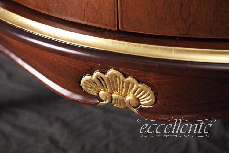 TV-BR6120NG イタリア製 2ドアサイドボード St.ボルボネーゼ 象嵌/ウォールナット+ゴールドリーフ 2 door sideboard St. Borbonese with inlay/Walnut color with gold leaf