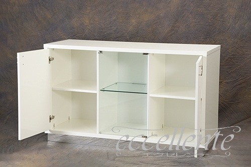 RO-BV302BI イタリア製 3ドア(1グラス)サイドボード　ローマ　ホワイト