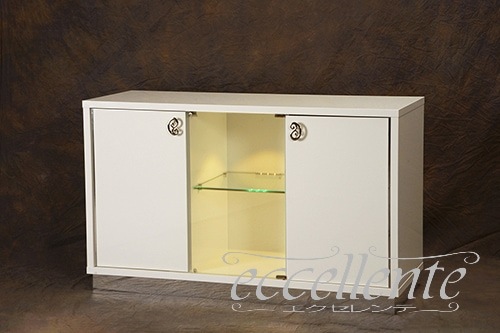 RO-BV302BI イタリア製 3ドア(1グラス)サイドボード　ローマ　ホワイト