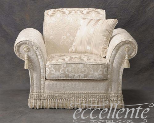 イタリア製 アームチェア トパッツィオ アイボリー  Armchair Topazio/Ivory｜CS-TOPAWA