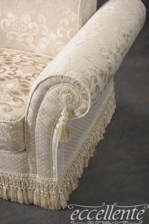 イタリア製 アームチェア トパッツィオ アイボリー  Armchair Topazio/Ivory｜CS-TOPAWA