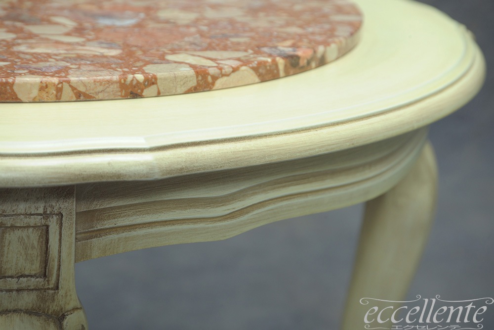 イタリア製 センターテーブル大理石トップ Argo アンティークホワイト｜GP-575STWA