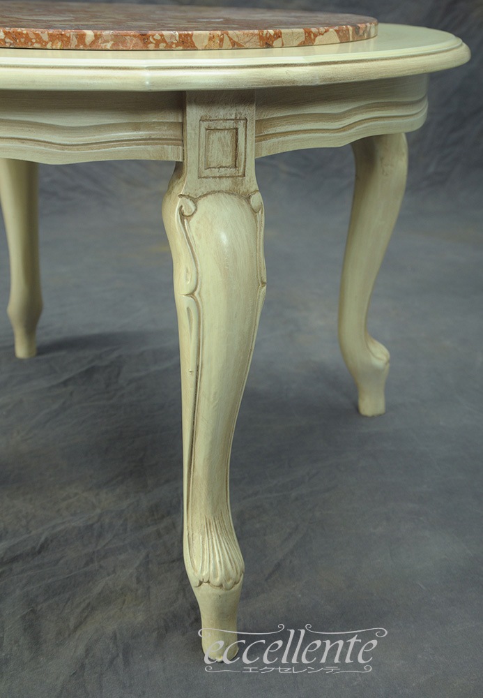 イタリア製 センターテーブル大理石トップ Argo アンティークホワイト｜GP-575STWA