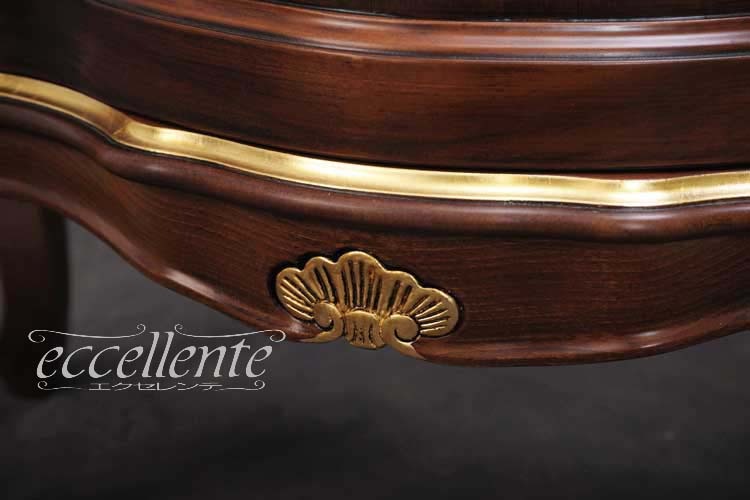 イタリア製 1ドアキュリオ St.ボルボネーゼ 象嵌／ウォールナット＋ゴールドリーフ｜1 door curio St. Borbonese with inlay/Walnut Finish with gold leaf｜TV-BR6126NG