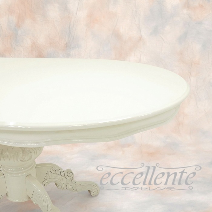 イタリア製ダイニングテーブル 135 アイボリー  Dining Table 135 Ivory｜MS-910TLW