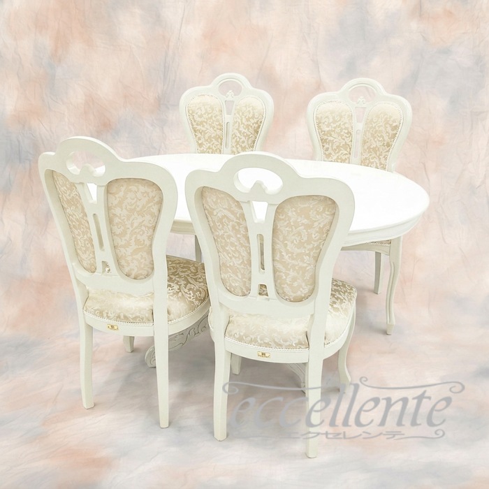 イタリア製ダイニングテーブル 135 アイボリー  Dining Table 135 Ivory｜MS-910TLW