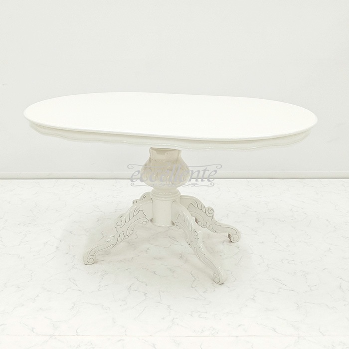 イタリア製ダイニングテーブル 135 アイボリー Dining Table 135 Ivory