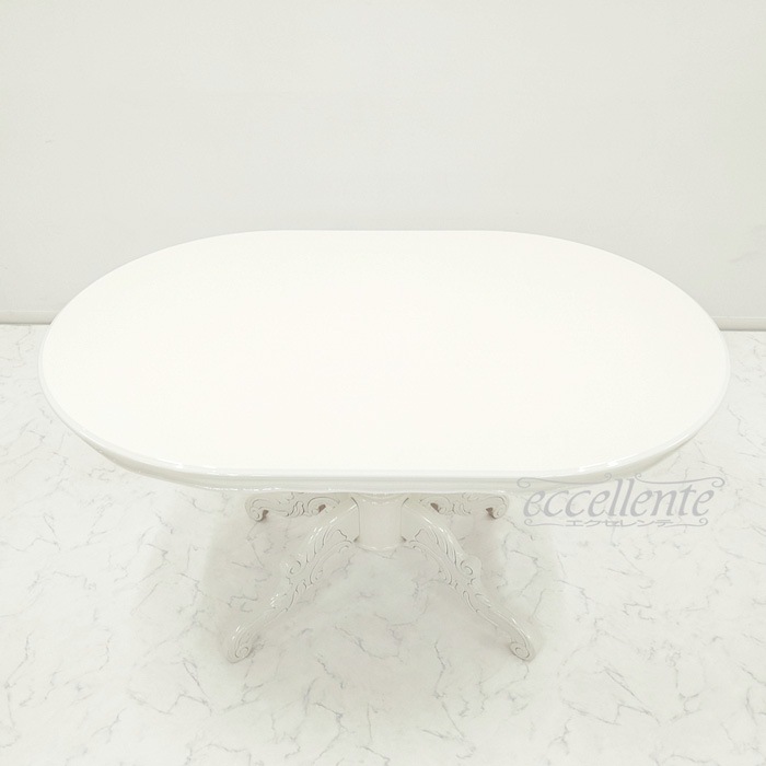 イタリア製ダイニングテーブル 135 アイボリー  Dining Table 135 Ivory｜MS-910TLW
