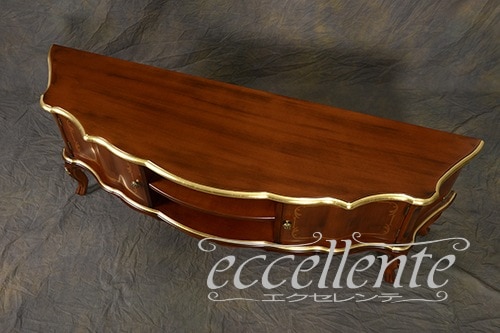 TV-BR6122NG イタリア製 テレビボードグランデ St.ボルボネーゼ 象嵌/ウォールナット+ゴールドリーフ TV board grande St. Borbonese with inlay/Walnut color with gold leaf