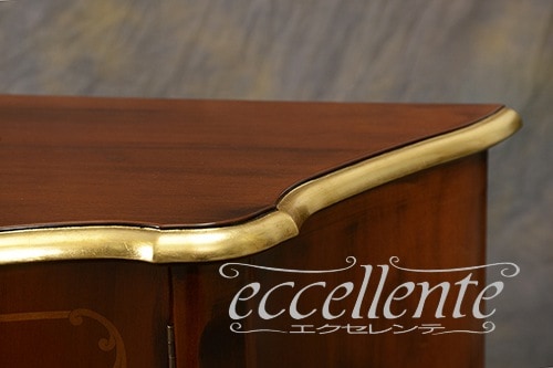 TV-BR6122NG イタリア製 テレビボードグランデ St.ボルボネーゼ 象嵌/ウォールナット+ゴールドリーフ TV board grande St. Borbonese with inlay/Walnut color with gold leaf