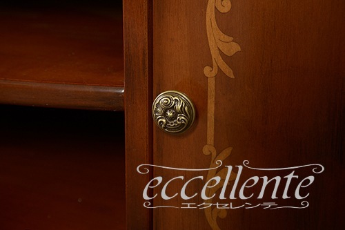 TV-BR6122NG イタリア製 テレビボードグランデ St.ボルボネーゼ 象嵌/ウォールナット+ゴールドリーフ TV board grande St. Borbonese with inlay/Walnut color with gold leaf