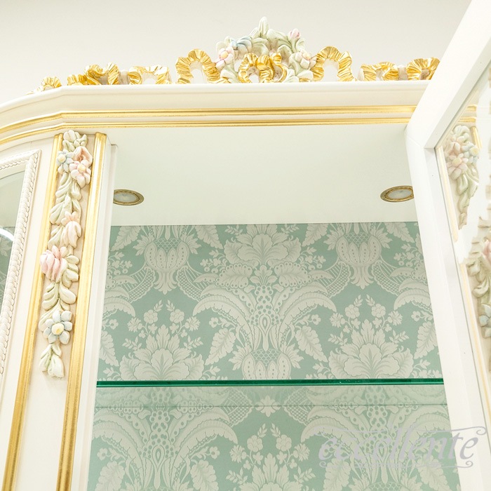 イタリア製 3ドアカップボード ブルー 3door cupboard Blue｜CO-L1080B