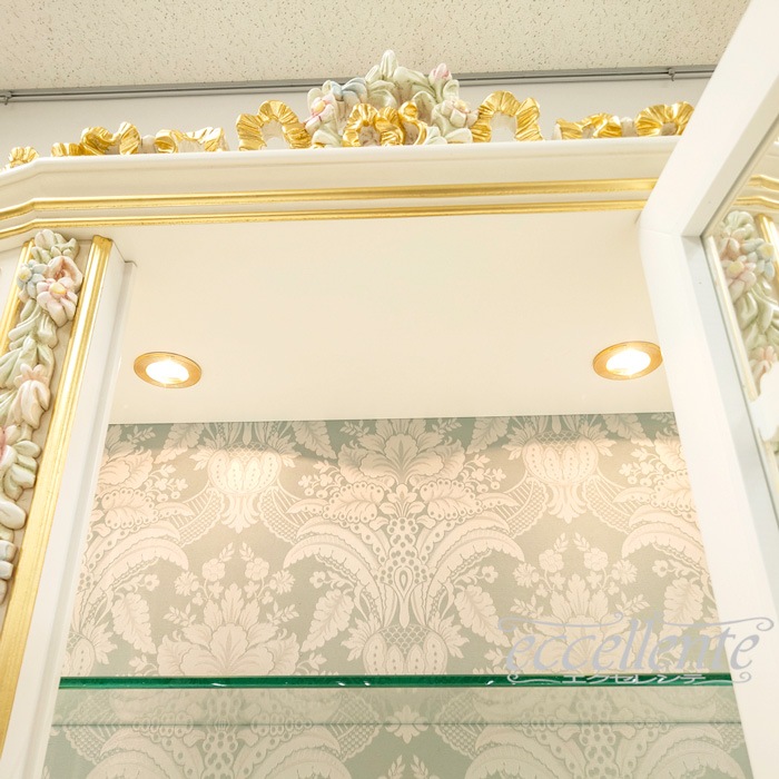 イタリア製 3ドアカップボード ブルー 3door cupboard Blue｜CO-L1080B