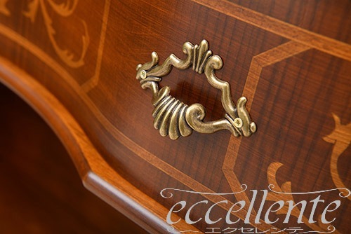 イタリア製 ブックシェルフ St.ボルボネーゼ 象嵌／ウォールナット＋ゴールドリーフ｜Bookshelf St.Borbonese with inlay/Walnut Finish with gold leaf｜TV-BR581NG