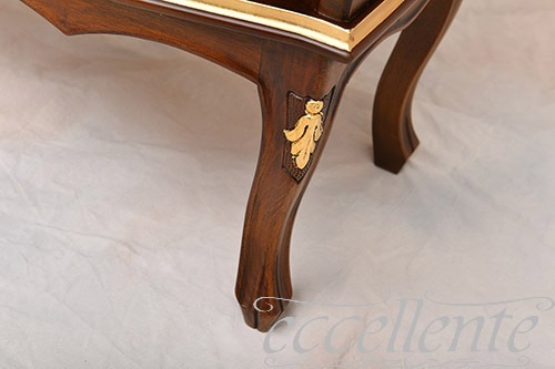 イタリア製 ブックシェルフ St.ボルボネーゼ 象嵌／ウォールナット＋ゴールドリーフ｜Bookshelf St.Borbonese with inlay/Walnut Finish with gold leaf｜TV-BR581NG