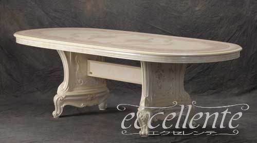 サルタレッリ アマルフィ ダイニングテーブル 250cm アイボリー 伸長式