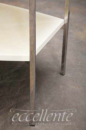 イタリア製 センターテーブル ローマ 2段／ホワイト｜RO-TAV02BI