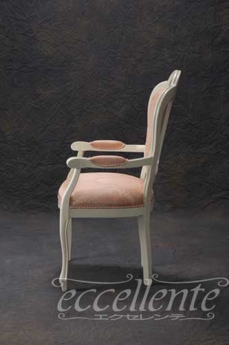 イタリア製 ダイニングセット アイボリー(テーブル&アームチェア2脚セット) Dining table set (Table&2Armchairs) / Ivory|LA0700W-19WF3M