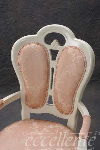 イタリア製 ダイニングセット アイボリー(テーブル&アームチェア2脚セット) Dining table set (Table&2Armchairs) / Ivory|LA0700W-19WF3M