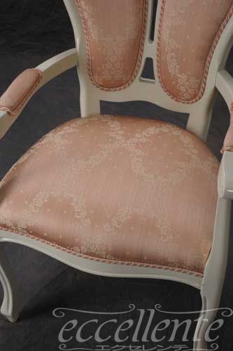 イタリア製 ダイニングセット アイボリー(テーブル&アームチェア2脚セット) Dining table set (Table&2Armchairs) / Ivory|LA0700W-19WF3M