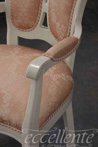 イタリア製 ダイニングセット アイボリー(テーブル&アームチェア2脚セット) Dining table set (Table&2Armchairs) / Ivory|LA0700W-19WF3M