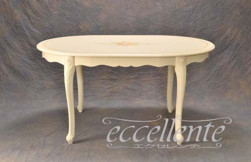 イタリア製 ダイニングセット アイボリー(テーブル&アームチェア2脚セット) Dining table set (Table&2Armchairs) / Ivory|LA0700W-19WF3M