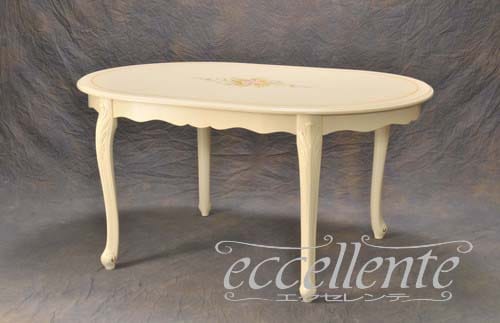 イタリア製 ダイニングセット アイボリー(テーブル&アームチェア2脚セット) Dining table set (Table&2Armchairs) / Ivory|LA0700W-19WF3M