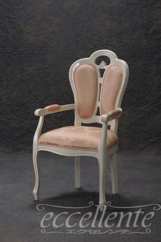 イタリア製 ダイニングセット アイボリー(テーブル&アームチェア2脚セット) Dining table set (Table&2Armchairs) / Ivory|LA0700W-19WF3M