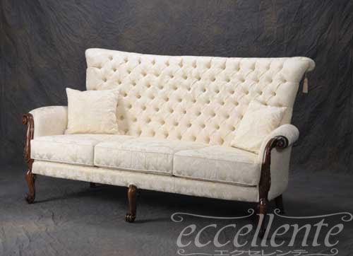 イタリア製 3シートソファ ヴェンタリオ ウォールナット/LORENA ice |MS-321/3