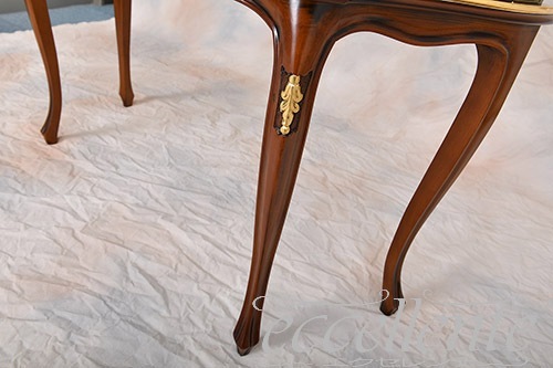 TV-BR6105NG イタリア製 コンソール St.ボルボネーゼ 象嵌/ウォールナット+ゴールドリーフ Console St. Borbonese with inlay/Walnut color with gold leaf