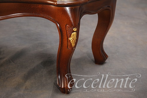 TV-BR6103NG イタリア製 スモール3段チェスト　St.ボルボネーゼ　象嵌／ウォールナット＋ゴールドリーフ  Small 3 drawer chest St. Borbonese with inlay/Walnut color with gold leaf