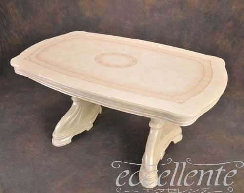 【サルタレッリ/Saltarelli】 イタリア製 ダイニングテーブル アマルフィ 145／アイボリー｜AM-12W