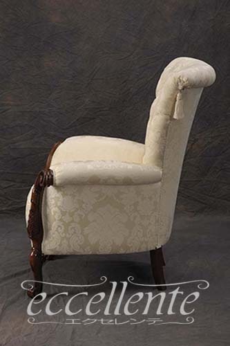 MS-321/A イタリア製 アームチェア ヴェンタリオ ウォールナット/LORENA ice