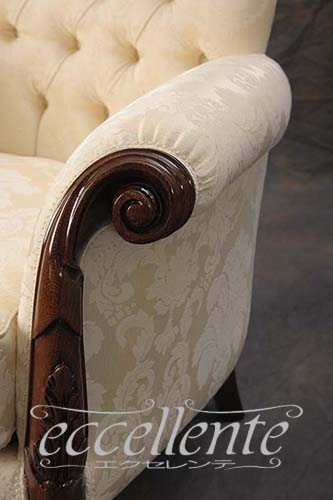 MS-321/A イタリア製 アームチェア ヴェンタリオ ウォールナット/LORENA ice