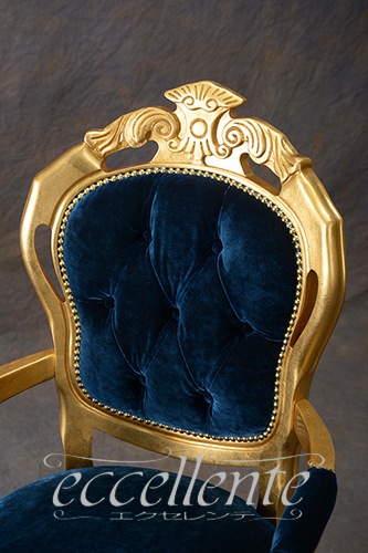 イタリア製 アームチェア ヴェネチアーナ ゴールド｜GP-06G180912