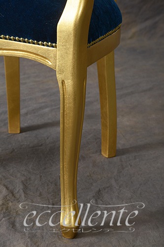イタリア製 アームチェア ヴェネチアーナ ゴールド｜GP-06G180912