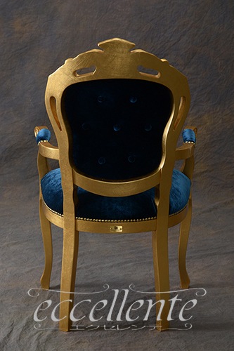 イタリア製 アームチェア ヴェネチアーナ ゴールド｜GP-06G180912