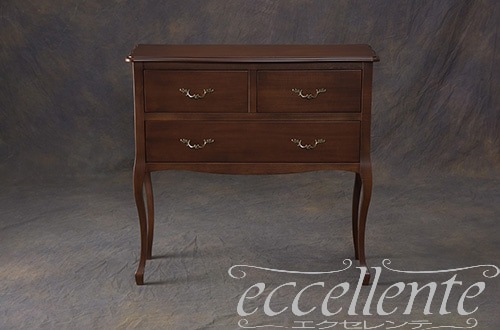 イタリア製 チェスト ３dr ウォールナット｜3 drawer chest/Walnut Finish｜TV-6214N