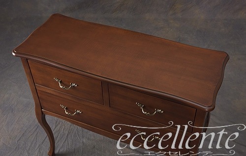 イタリア製 チェスト ３dr ウォールナット｜3 drawer chest/Walnut Finish｜TV-6214N