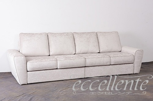 CS-DUFS2L,CS-DUFS2R イタリア製 4シートソファ　ダフィー　2シート1アーム×2／シルバー  4Seat sofa Duffy/Silver