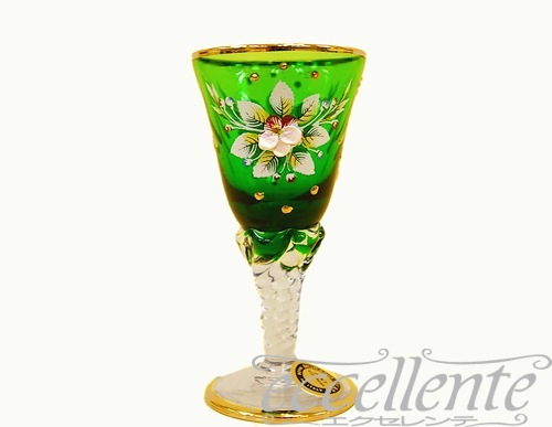 ✨緑色のイタリア製のガラスアート