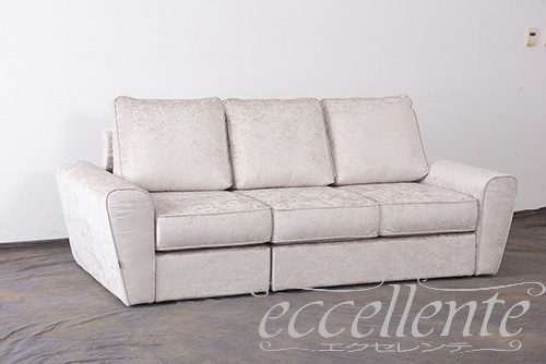 CS-DUFSAL,CS-DUFS2R イタリア製 3シートソファ　ダフィー　2シート1アーム+1アームチェア／シルバー  3Seat sofa Duffy/Silver