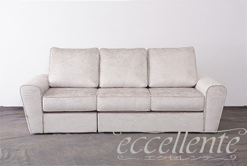 CS-DUFSAL,CS-DUFS2R イタリア製 3シートソファ　ダフィー　2シート1アーム+1アームチェア／シルバー  3Seat sofa Duffy/Silver