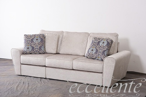 CS-DUFSAL,CS-DUFS2R イタリア製 3シートソファ　ダフィー　2シート1アーム+1アームチェア／シルバー  3Seat sofa Duffy/Silver